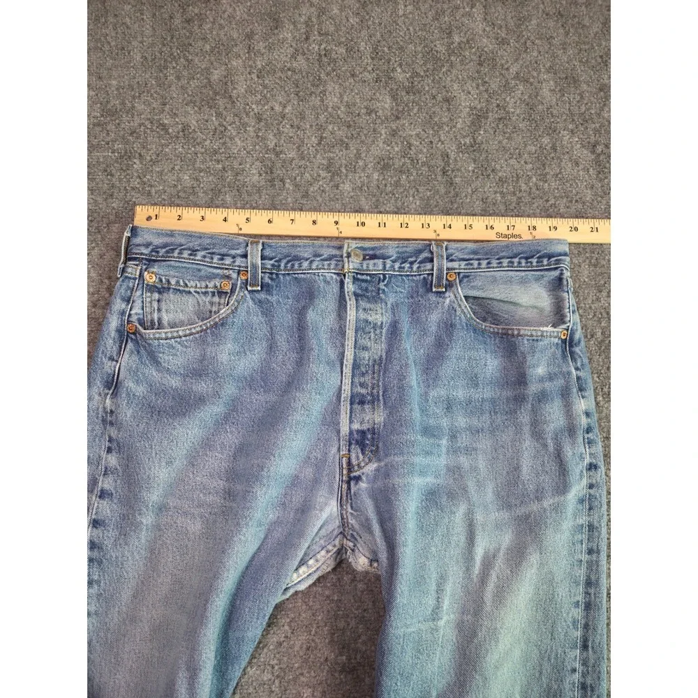 Vintage Levi's 501xx Jeans Mens 39x28 USA Made Button Fly Distressed Straight